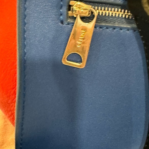 Celine  trapeze bag, blue, red and black - Picture 8 of 11